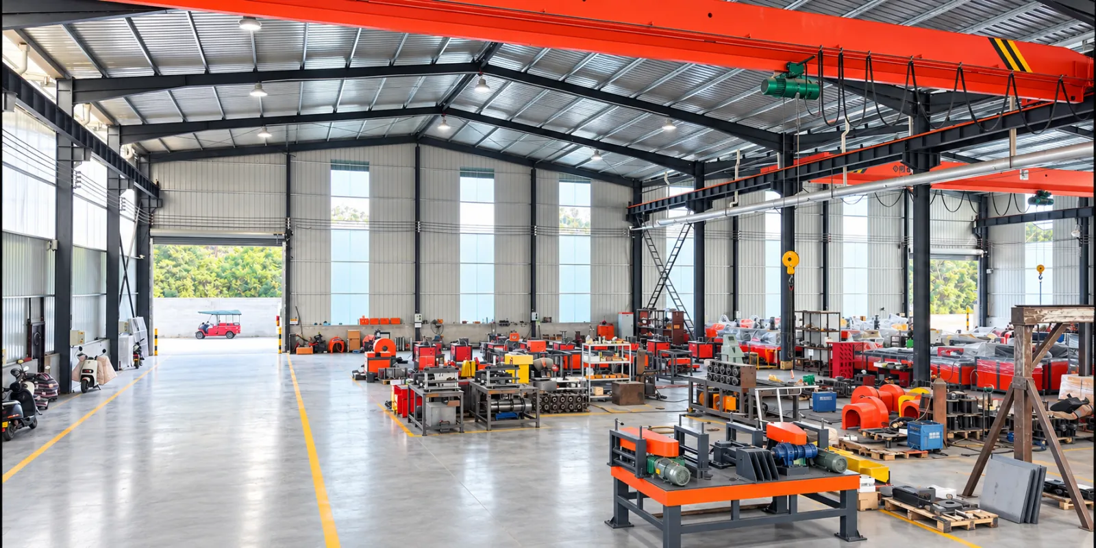 Metal forming machinery in the GRTON workshop